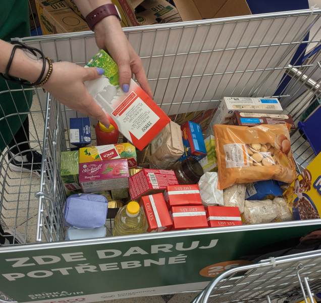 V potravinové sbírce zazářil Olomoucký kraj