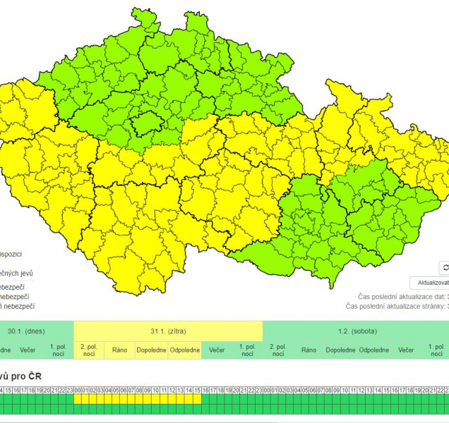 V noci na pátek přijde silný vítr